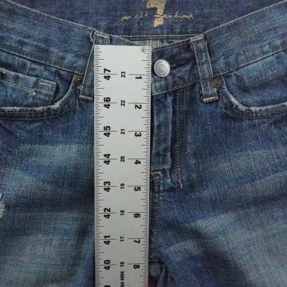 7 For All Mankind Dojo Jeans Womens 24 Western Rodeo Cowgirl Wide Flare Leg - Picture 7 of 11